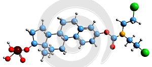3D image of Estramustine phosphate skeletal formula