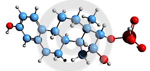 3D image of Estriol phosphate skeletal formula