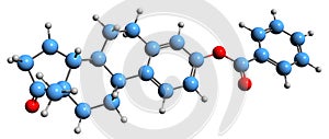 3D image of Estrone benzoate skeletal formula