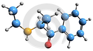 3D image of Ethcathinone skeletal formula