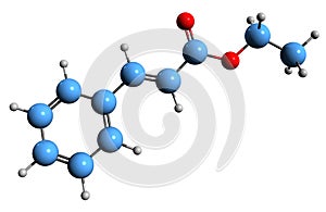 3D image of Ethyl cinnamate skeletal formula