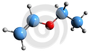 3D image of Ethyl vinyl ether skeletal formula