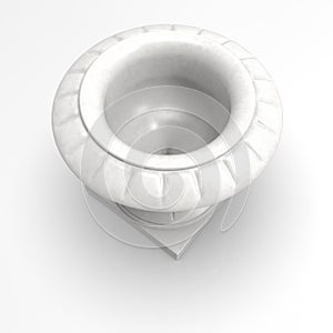 3d image of flower pot Graal concrete 00005