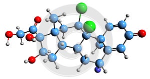 3D image of Fluclorolone skeletal formula