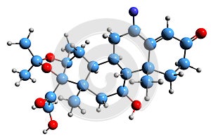 3D image of Fludroxycortide skeletal formula