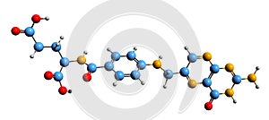 3D image of Folate skeletal formula