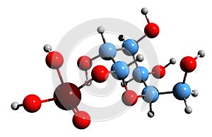 3D image of Galactose 1-phosphate skeletal formula