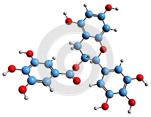 3D image of Gallocatechin gallate skeletal formula