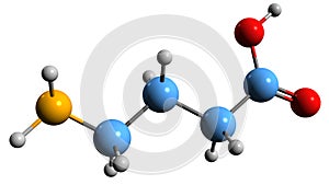 3D image of gamma-aminobutyric acid skeletal formula