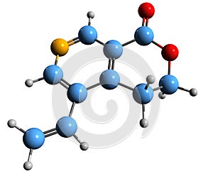 3D image of Gentianine skeletal formula