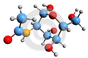 3D image of Glucosamine skeletal formula