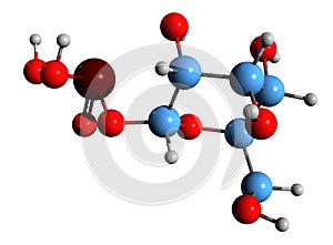 3D image of Glucose 1-phosphate skeletal formula