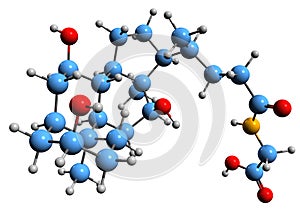 3D image of Glycocholic acid skeletal formula