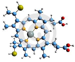 3D image of Heme C skeletal formula