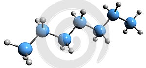 3D image of Heptane skeletal formula