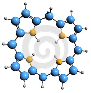 3D image of Hexahydroporphine skeletal formula