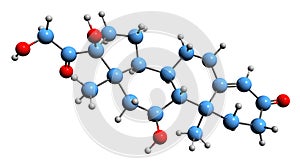 3D image of Hydrocortisone skeletal formula