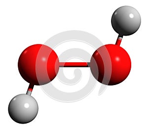 3D image of Hydrogen peroxide skeletal formula