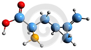 3D image of Hypoglycin A skeletal formula