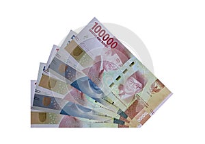 3d image of Indonesian 100000 and 50000 banknote money paper