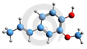 3D image of Isoeugenol skeletal formula