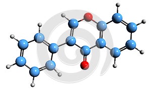 3D image of Isoflavone skeletal formula