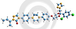 3D image of Itraconazole skeletal formula