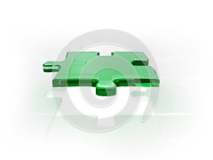 3D image of a jigsaw puzzle piece