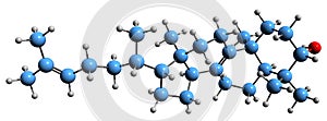 3D image of Lanosterol skeletal formula