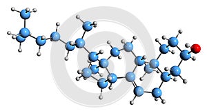 3D image of Lathosterol skeletal formula