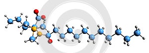 3D image of lauryl amidopropyl betaine skeletal formula