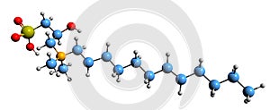 3D image of Lauryl hydroxysultaine skeletal formula