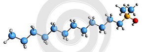 3D image of Lauryldimethylamine oxide skeletal formula