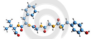 3D image of Leu-enkephalin skeletal formula