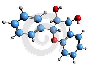 3D image of Leucoanthocyanidin skeletal formula