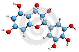 3D image of Leucodelphinidin skeletal formula