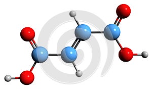 3D image of Maleic acid skeletal formula