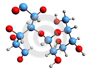 3D image of Maltitol skeletal formula