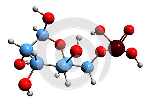 3D image of Mannose 6-phosphate skeletal formula