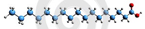 3D image of Margaric acid skeletal formula