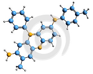 3D image of Mauveine A skeletal formula