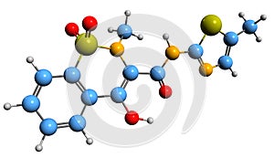 3D image of Meloxicam skeletal formula