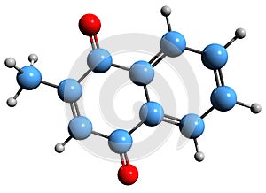 3D image of Menadione skeletal formula