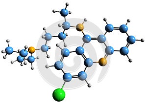 3D image of Mepacrine skeletal formula