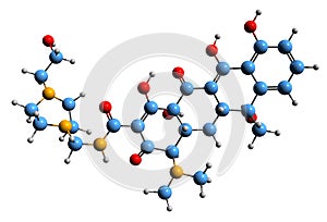 3D image of mepicycline skeletal formula