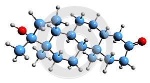 3D image of Mestanolone skeletal formula