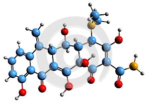 3D image of Metacycline skeletal formula