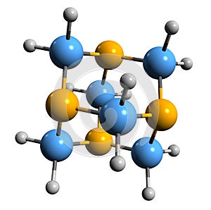3D image of methenamine skeletal formula
