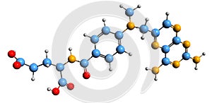 3D image of Methotrexate skeletal formula