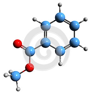 3D image of Methyl benzoate skeletal formula